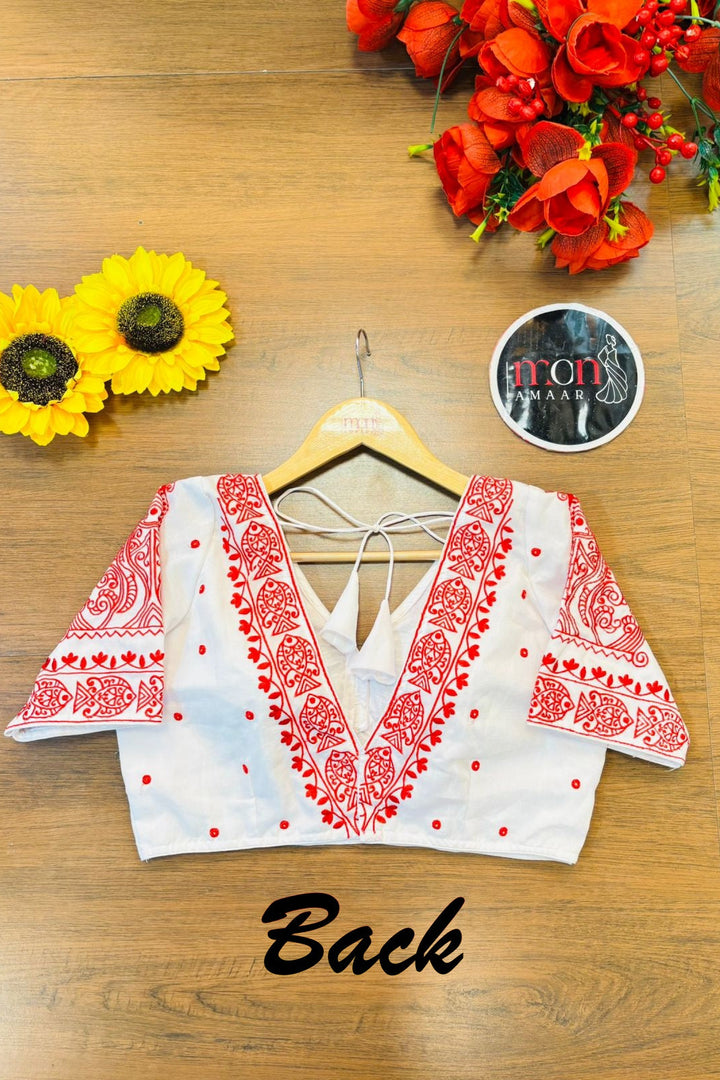 Queen of Water Vichitra Silk Blouse