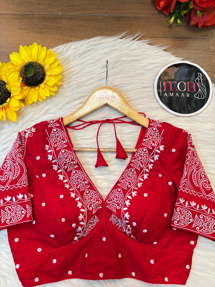 Queen of Water Vichitra Silk Blouse