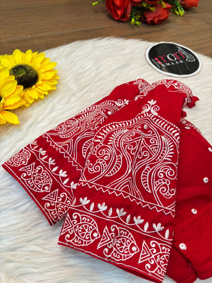 Queen of Water Vichitra Silk Blouse