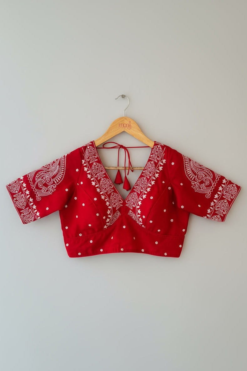 Queen of Water Vichitra Silk Blouse