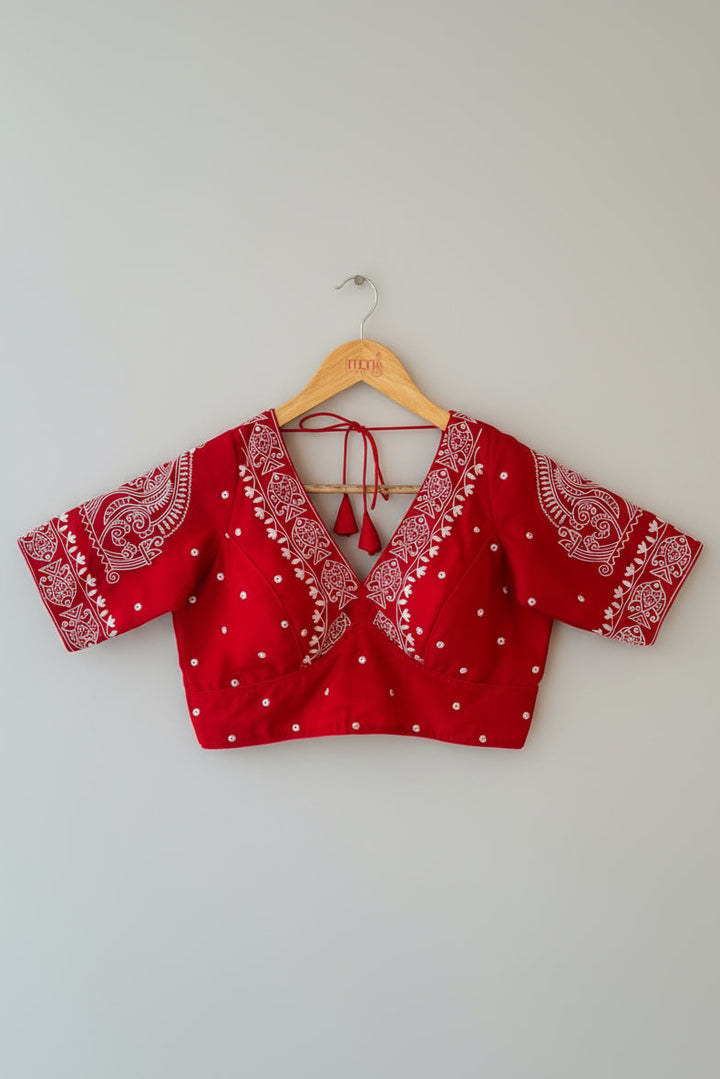 Queen of Water Vichitra Silk Blouse