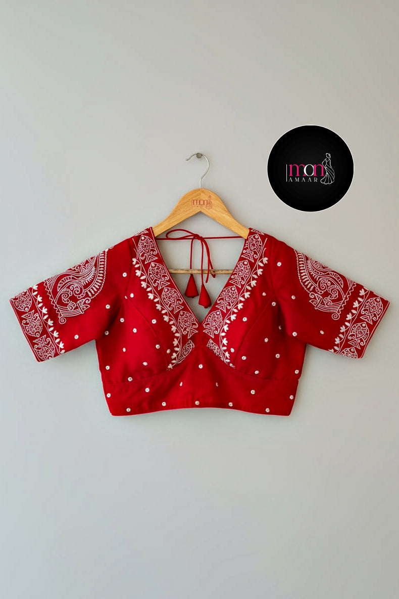 Queen of Water Vichitra Silk Blouse