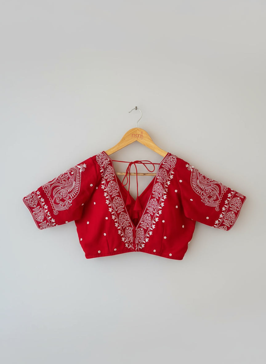 Queen of Water Vichitra Silk Blouse