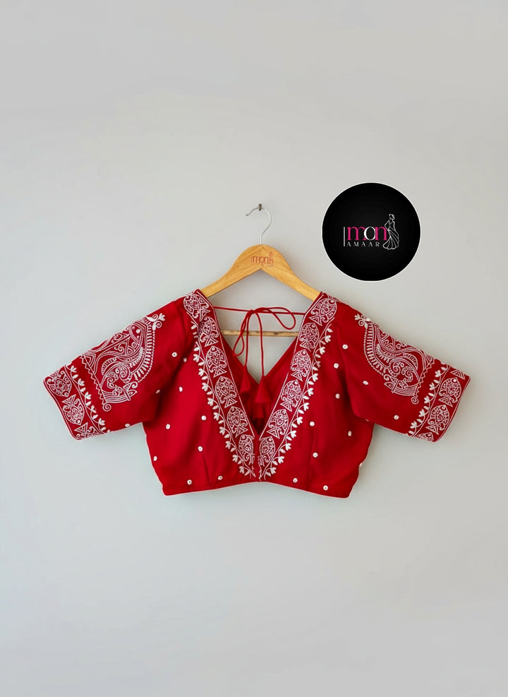 Queen of Water Vichitra Silk Blouse