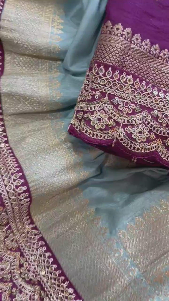 Go With  Banarasi Saree