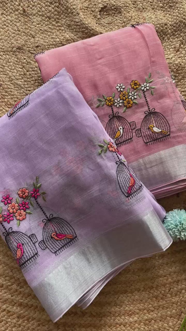 Happily Ever Fancy Linen Silk Saree