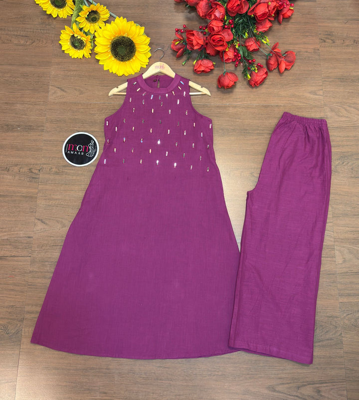 Adah- Cotton Kurti Set