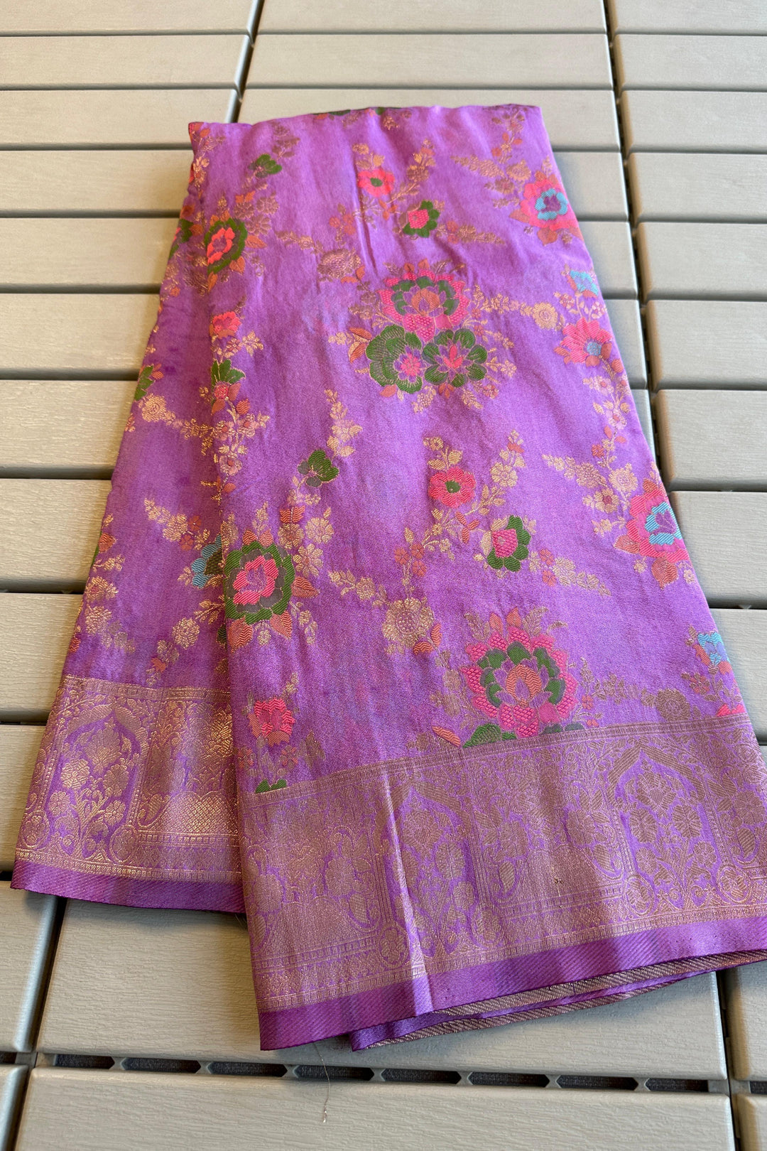 All Things Beautiful Banarasi Crepe Khadi Silk Saree