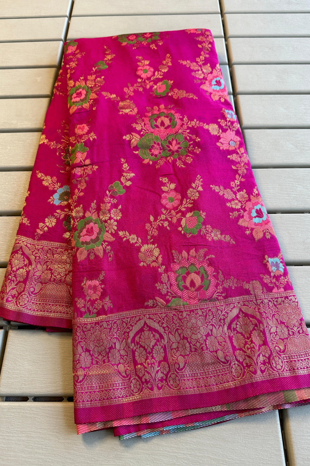 All Things Beautiful Banarasi Crepe Khadi Silk Saree
