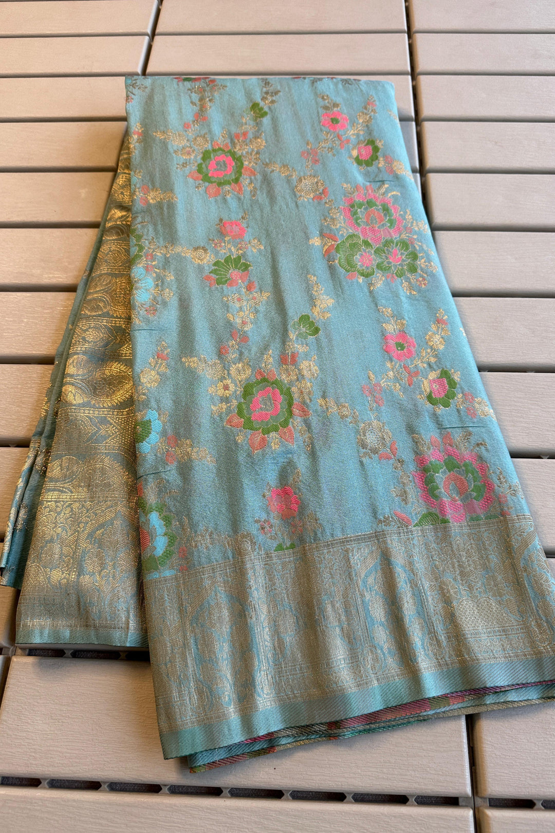 All Things Beautiful Banarasi Crepe Khadi Silk Saree