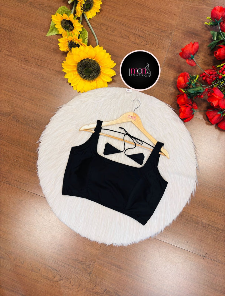 Black Orient Designer Cotton Blouse