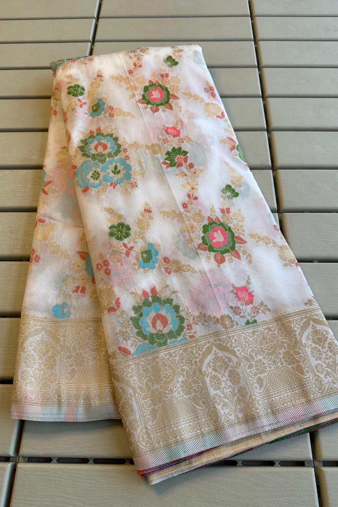 All Things Beautiful Banarasi Crepe Khadi Silk Saree
