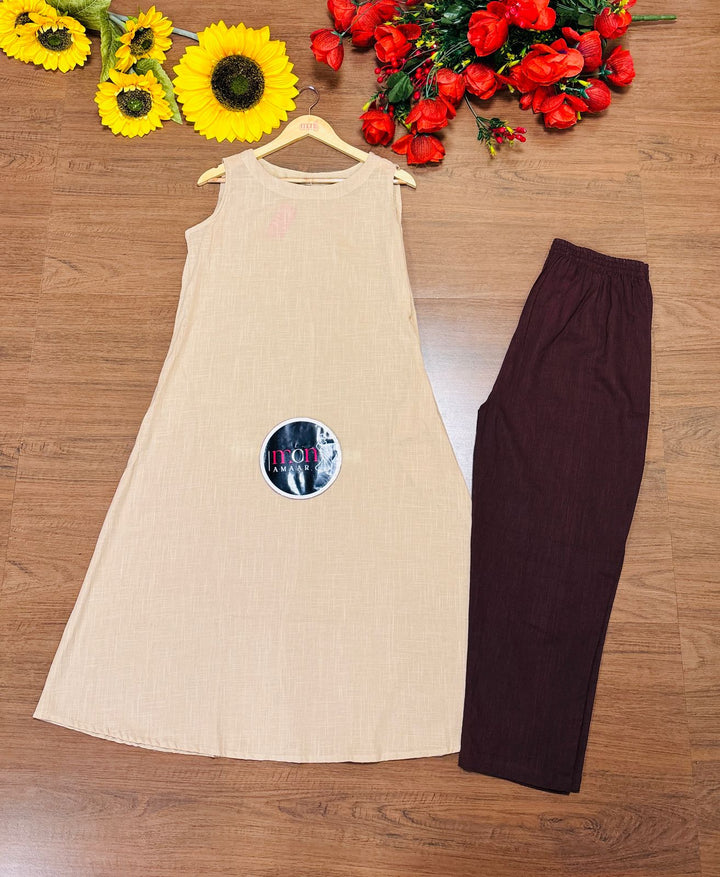 Having Fun- Cotton Kurti Set