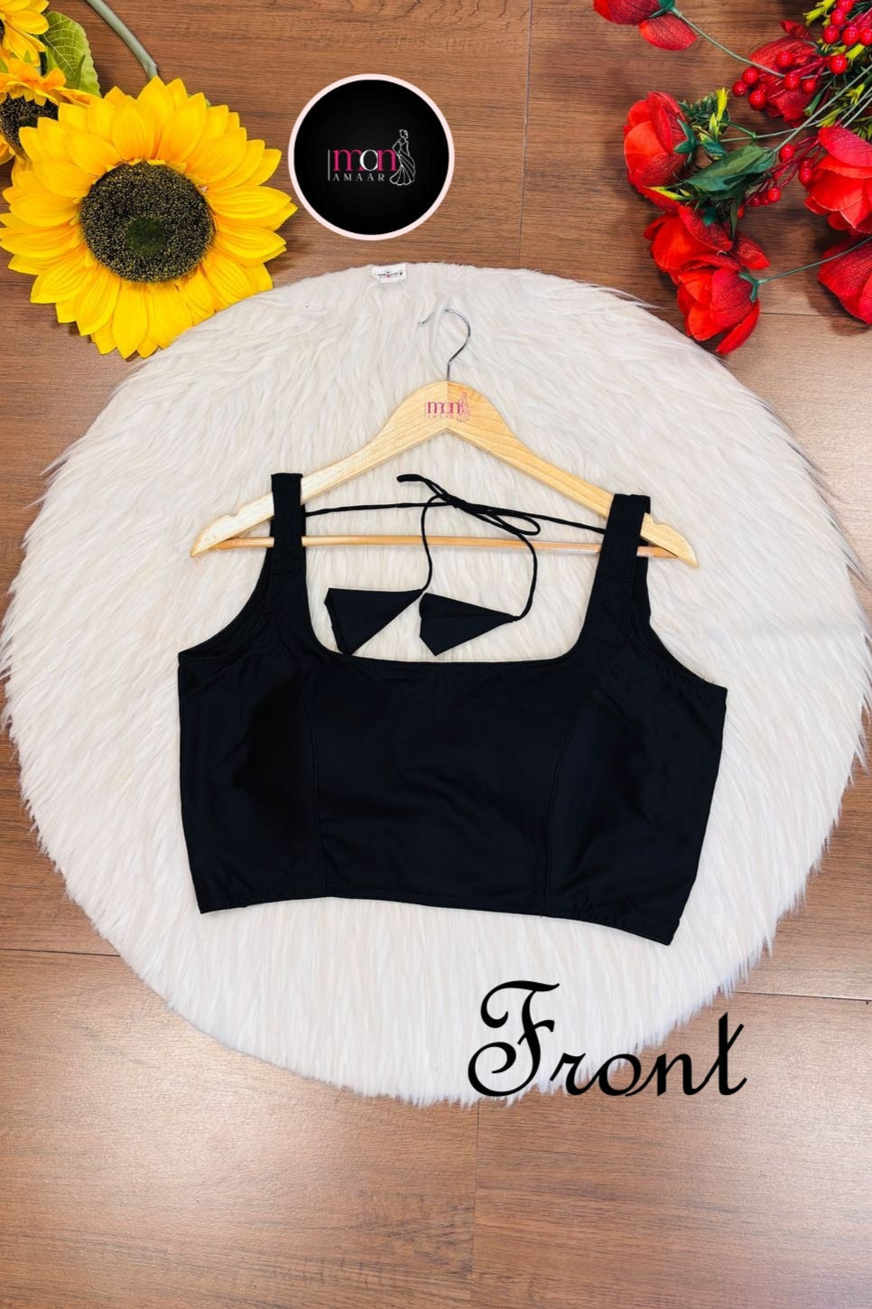 Black Orient Designer Cotton Blouse