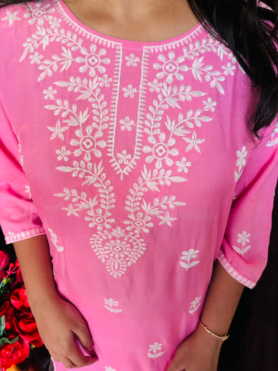 Contrasting Color With Kurti Set