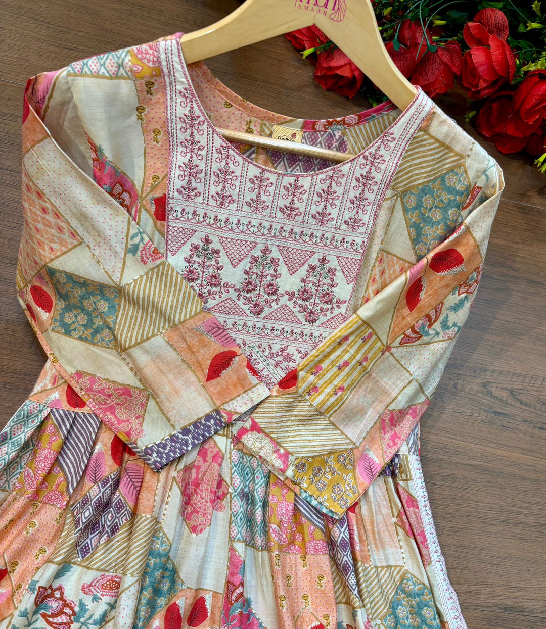 A Floral Bliss- Muslin Kurti Set