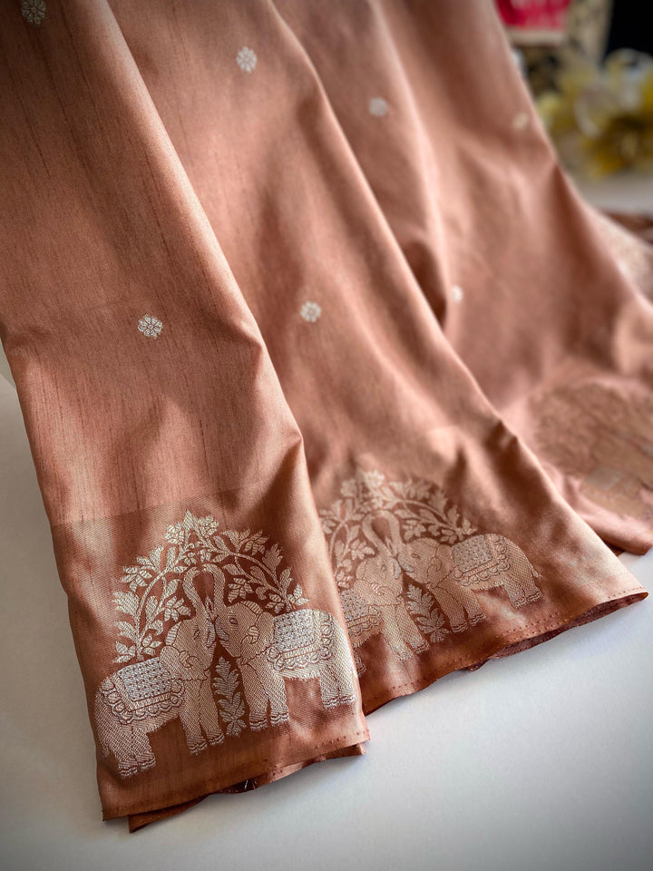 Elephant Designer Banarasi Dola Silk Saree