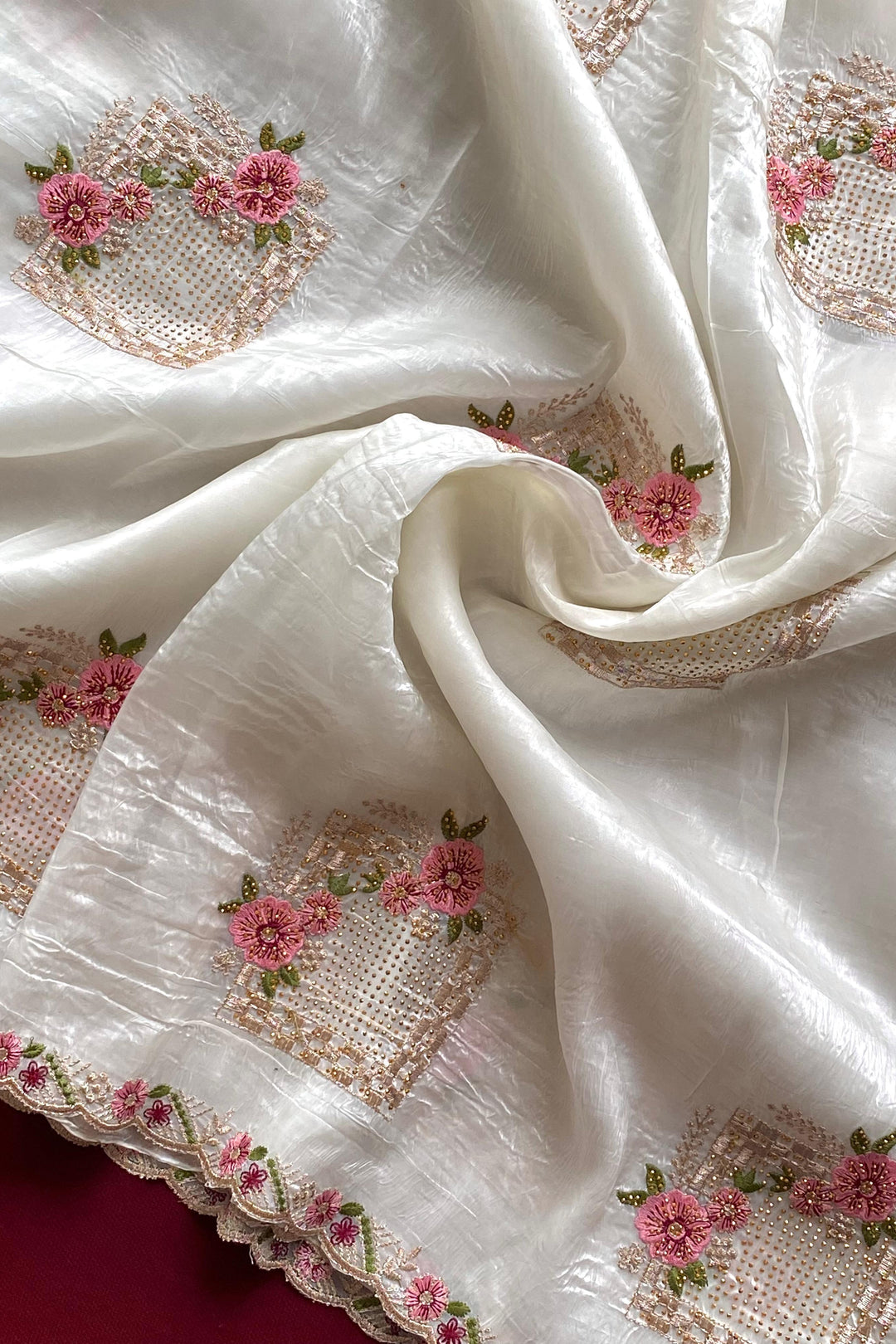 Bringing Prosperity Crush Silk Saree
