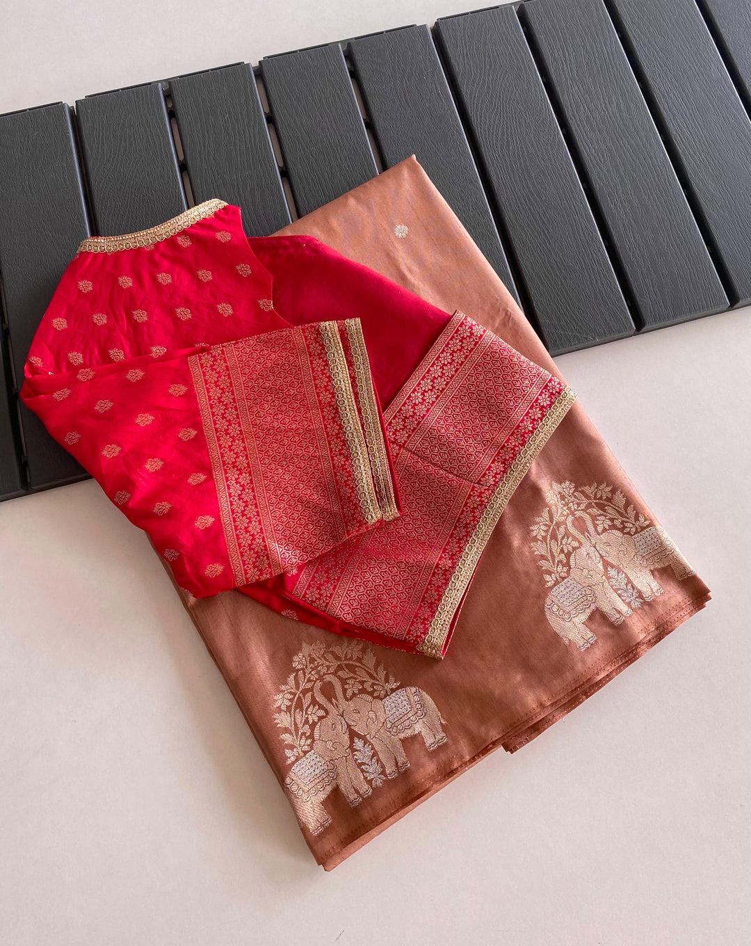 Elephant Designer Banarasi Dola Silk Saree
