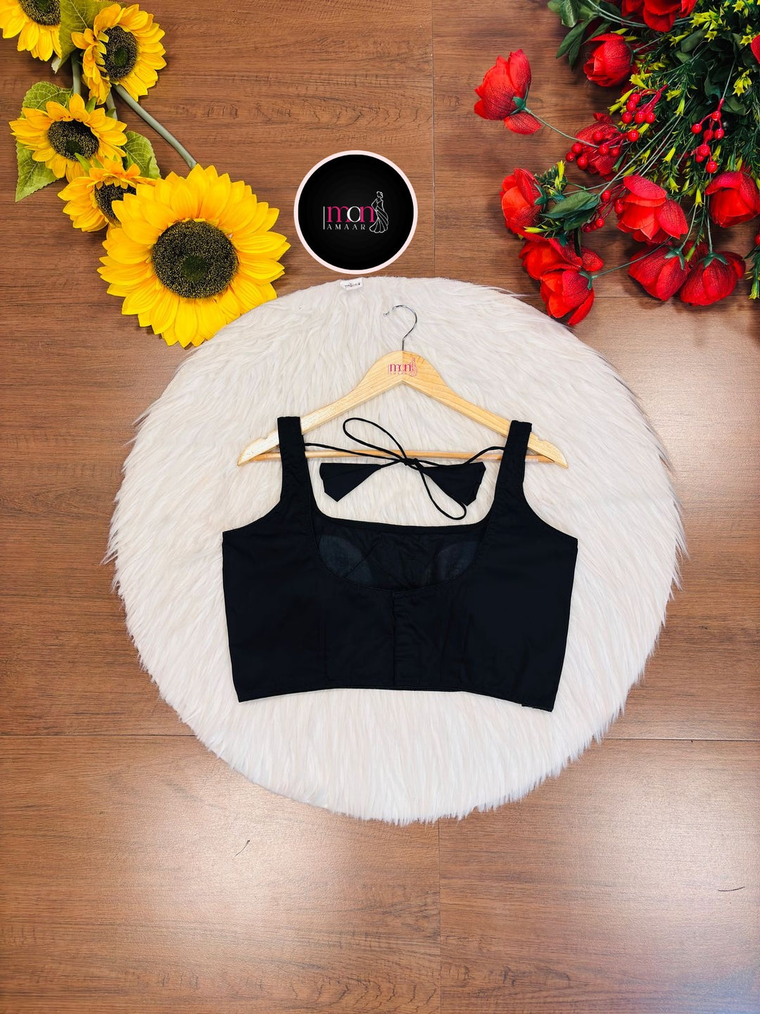 Black Orient Designer Cotton Blouse