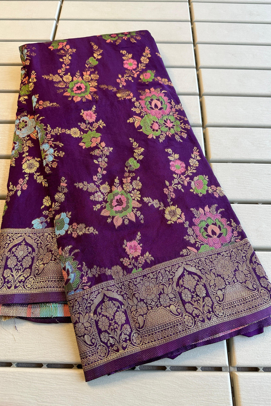 All Things Beautiful Banarasi Crepe Khadi Silk Saree