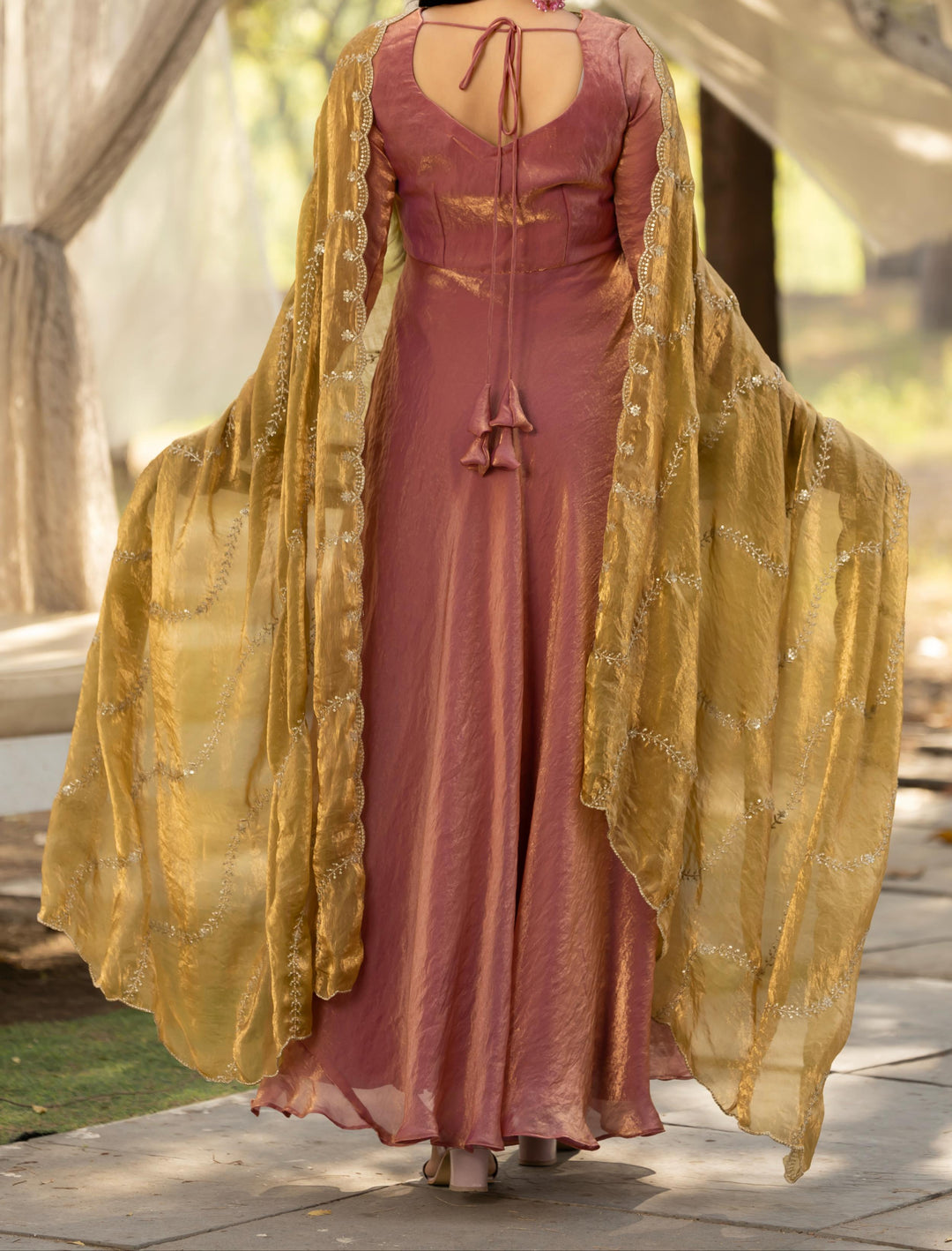 Timeless Masterpiece Fancy silk Gown Set