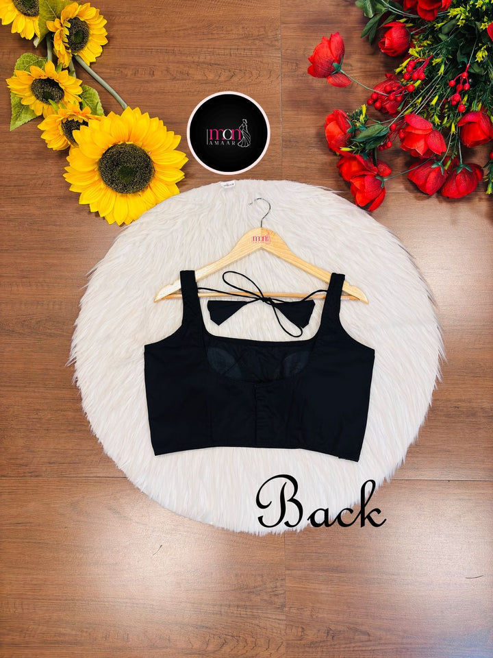 Black Orient Designer Cotton Blouse