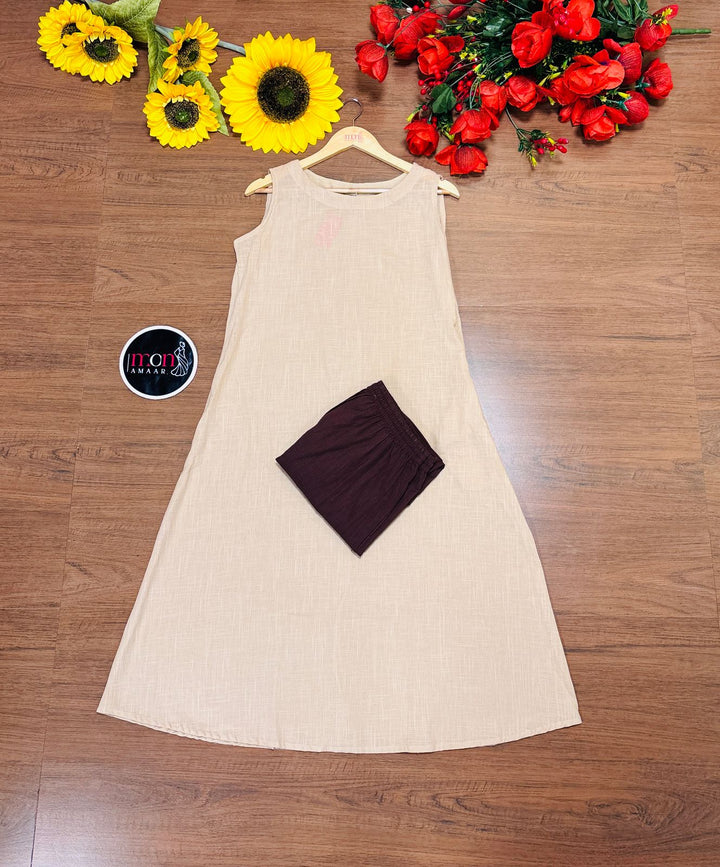 Having Fun- Cotton Kurti Set