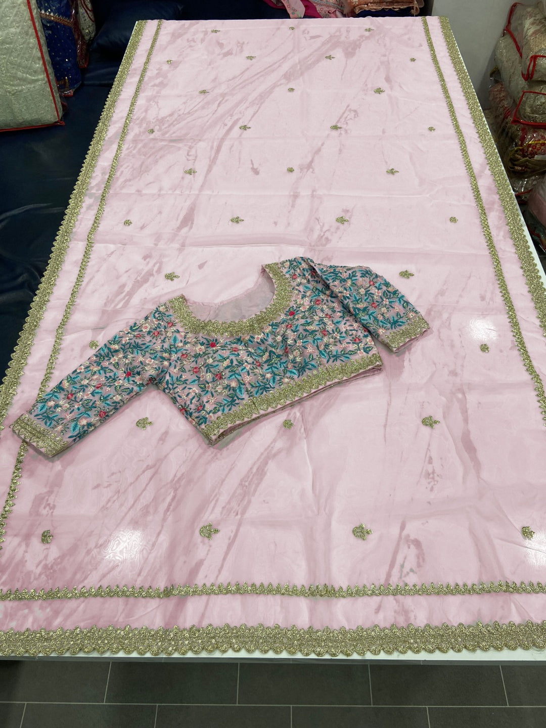 Color Me Pink -Organza  Saree