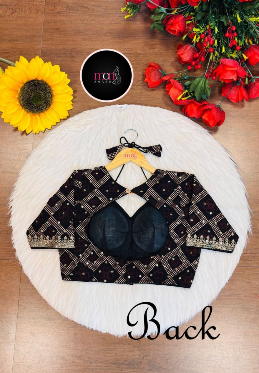 Ajrakh Print Masaba Style Cotton Blouse