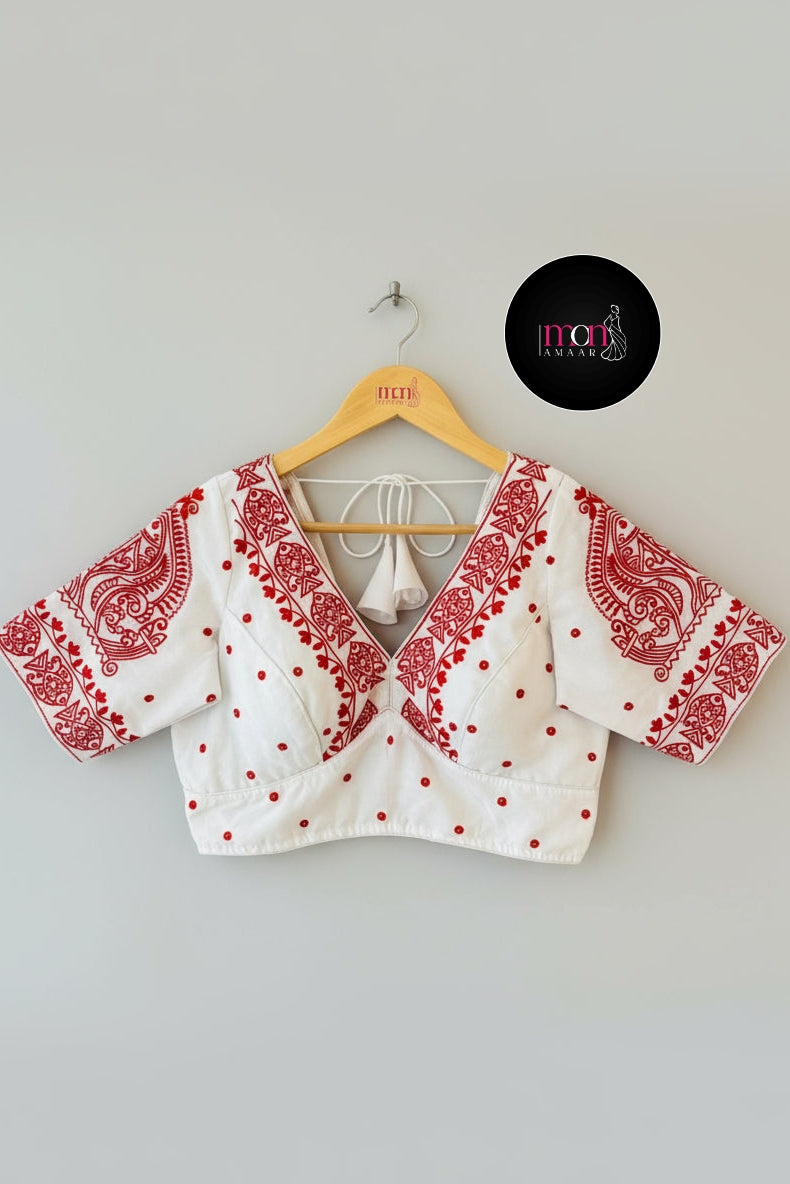 Queen of Water Vichitra Silk Blouse