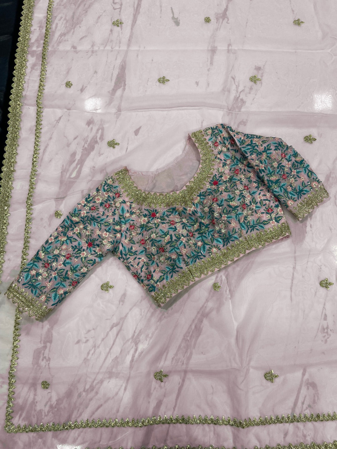 Color Me Pink -Organza  Saree