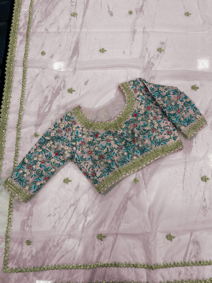 Color Me Pink -Organza  Saree