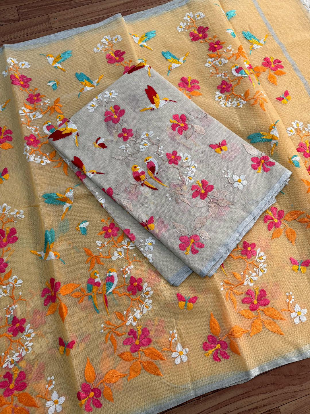 Flaw- Free Embroidery Kota Doriya Saree