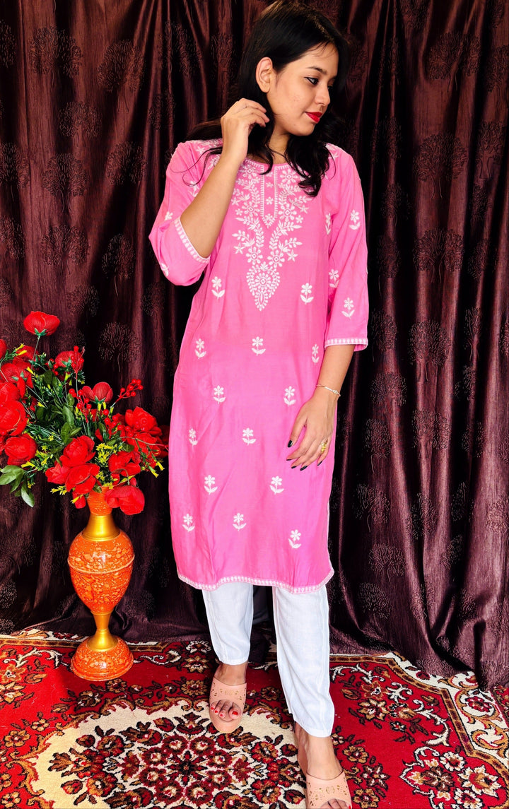 Contrasting Color With Kurti Set
