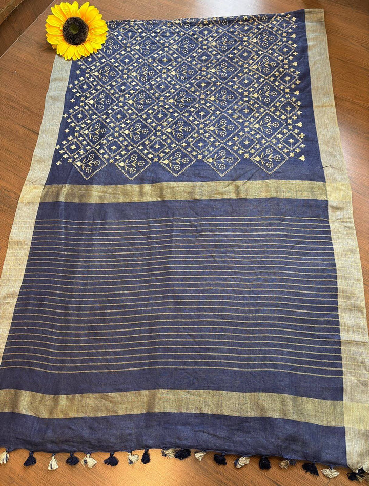 Aadhya- Pure Linen Saree