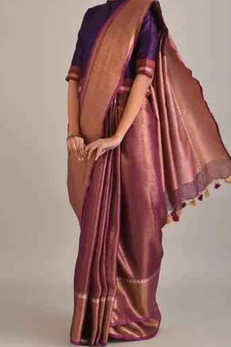 Manohari (Pure Tissue Linen Saree)