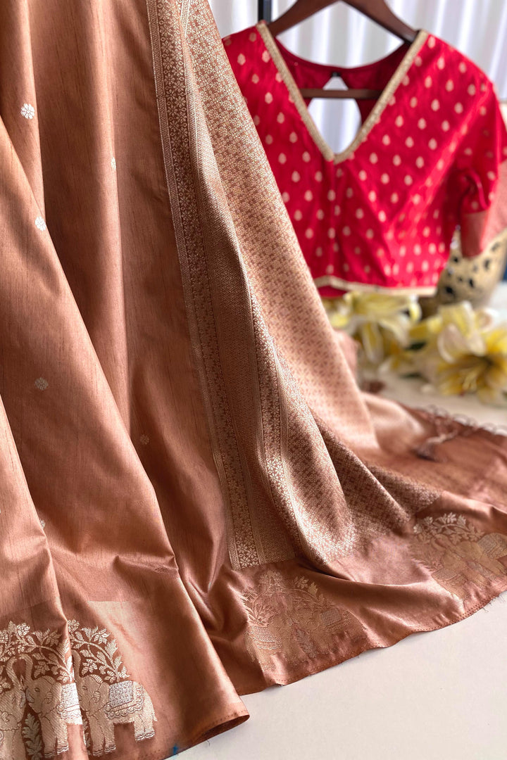 Elephant Designer Banarasi Dola Silk Saree