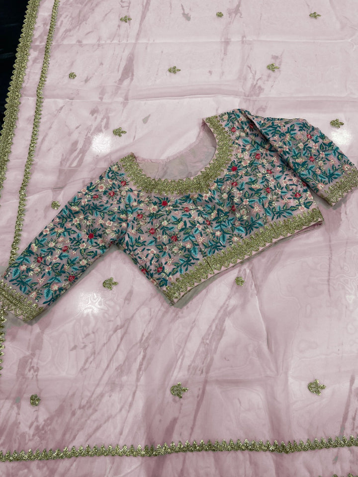 Color Me Pink -Organza  Saree