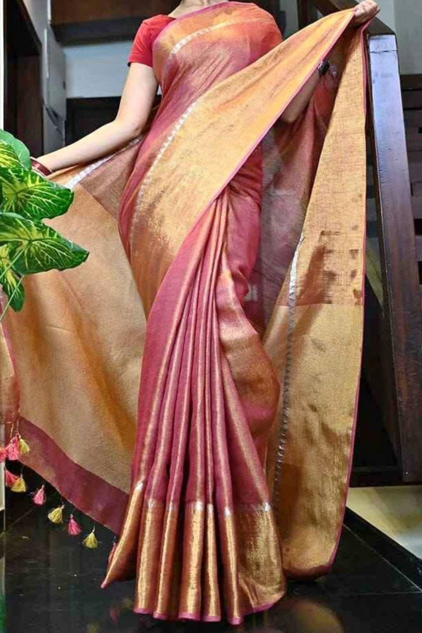 Manohari (Pure Tissue Linen Saree)