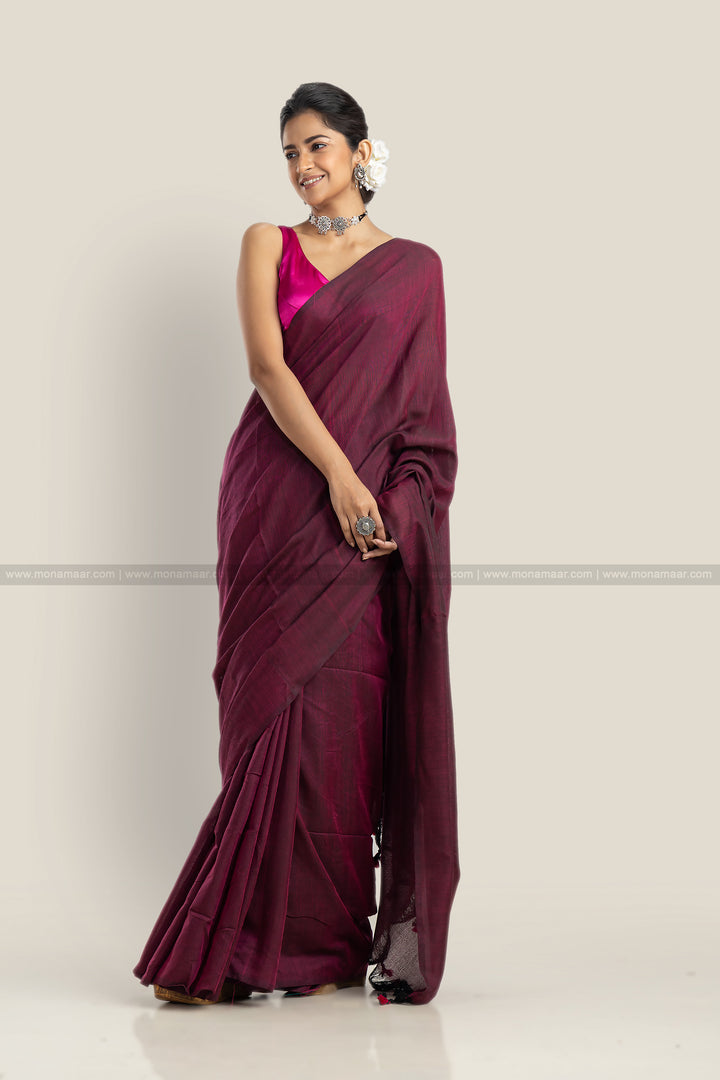 Bengal Khadi Saree Brown