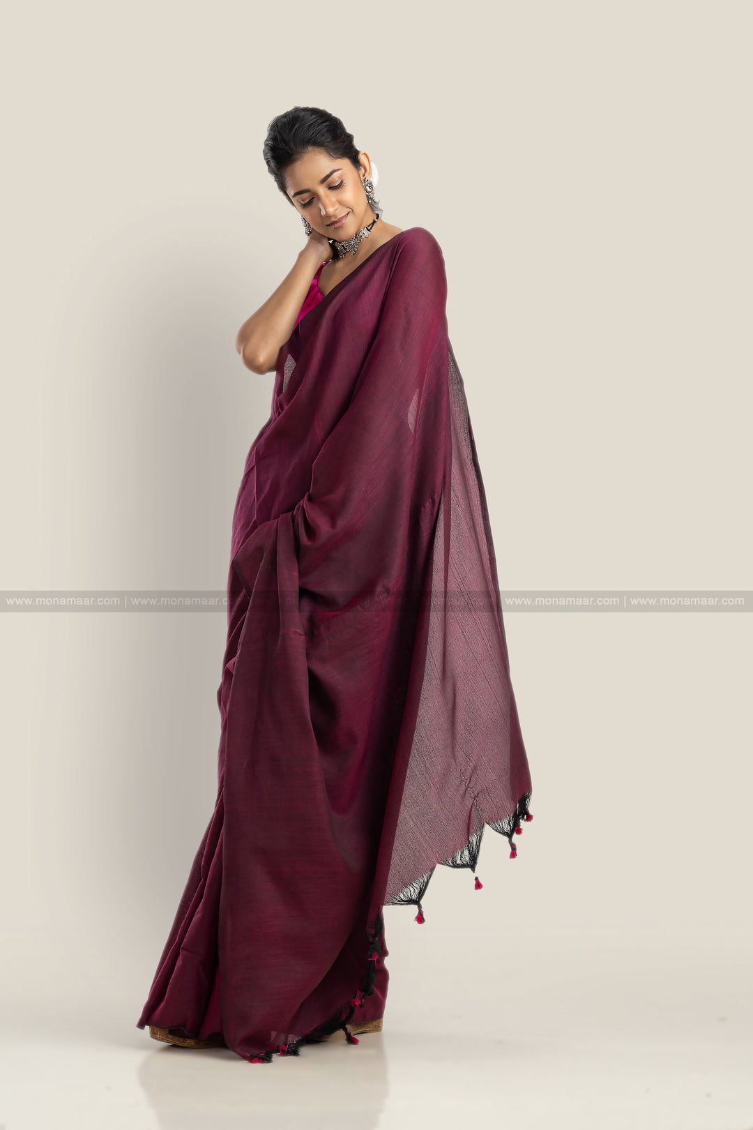 Bengal Khadi Saree Brown