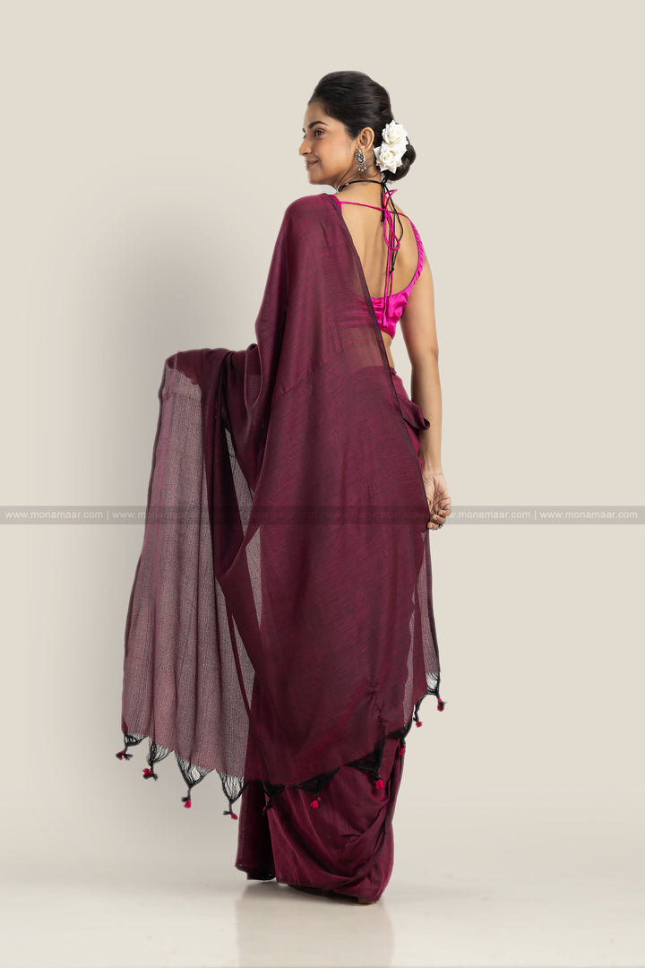 Bengal Khadi Saree Brown