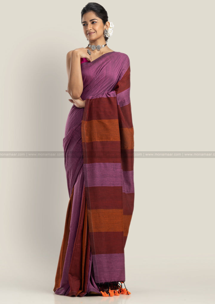 Padma Phool Pure Multicolor Khadi Cotton Saree