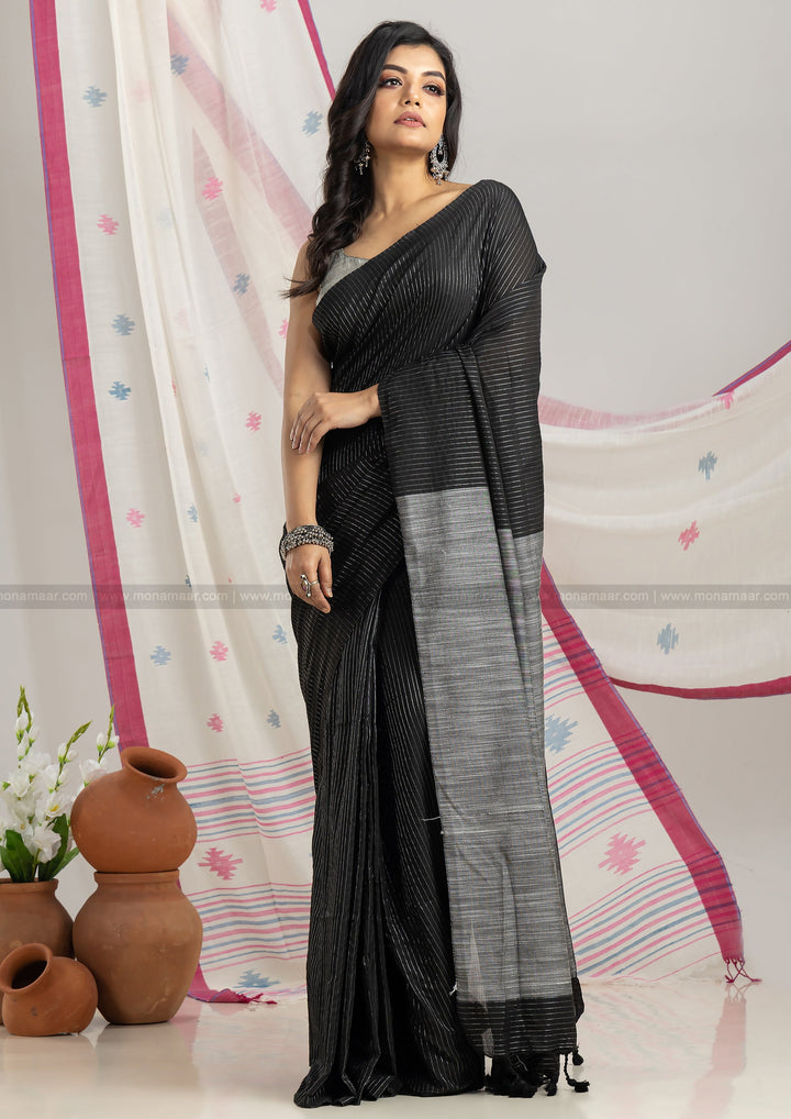 Black Stripe Saree