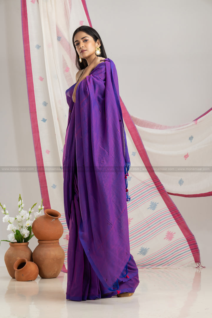 Dewaal Likhon Bengal Khadi Saree
