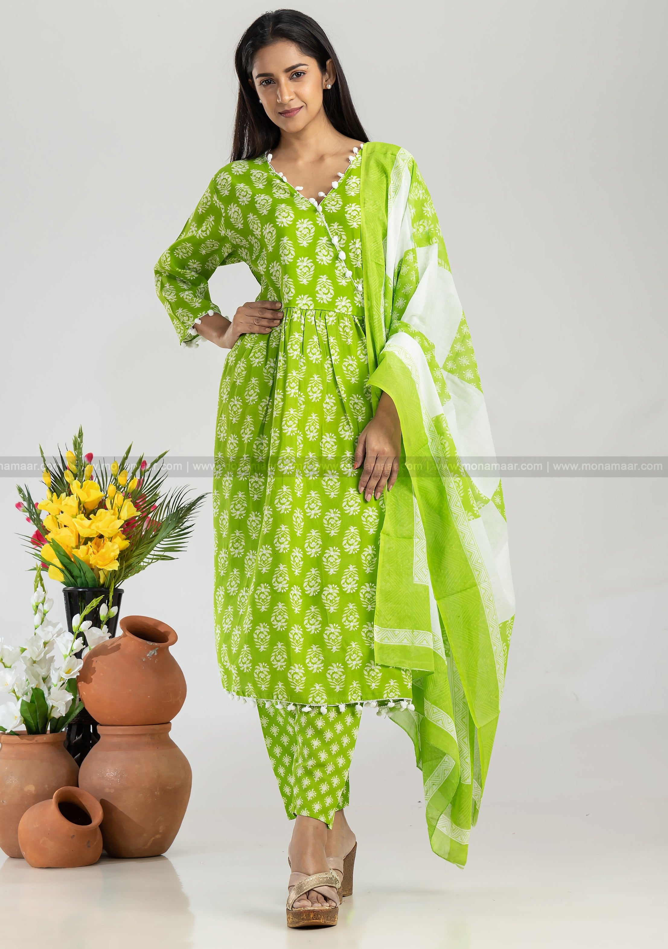 Kurti Pant Dupatta Set – Monamaar