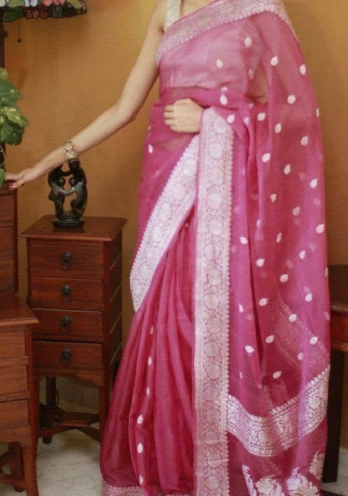 Khaddi Chiffon Handloom Banarasi