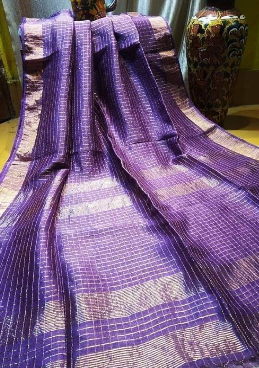 Pure Handwoven Linen Saree
