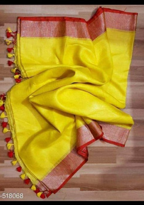 Pure Handwoven Linen Saree